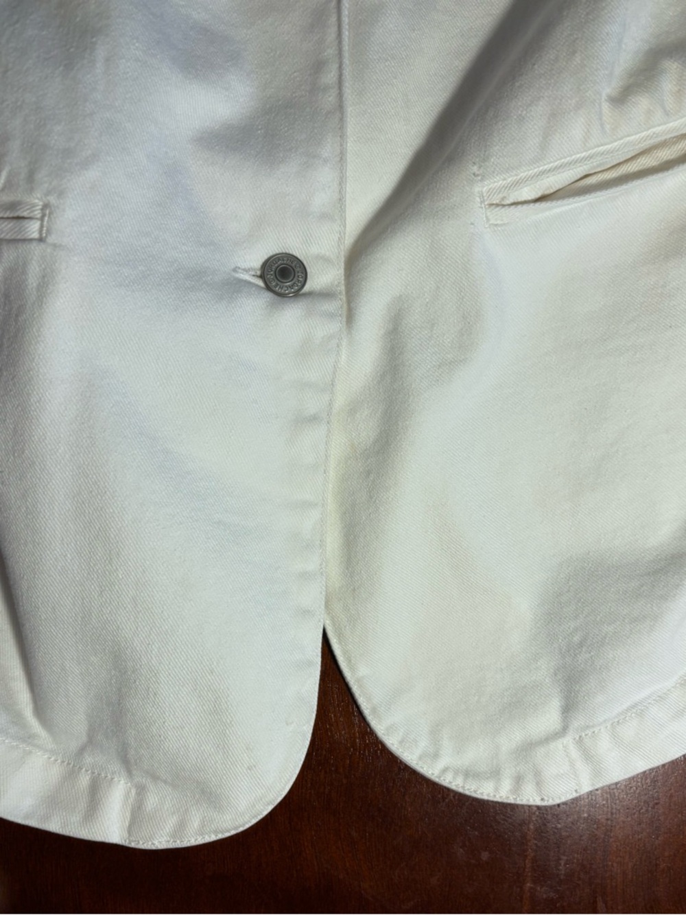Vintage Womens 80s Jordache White Denim Blazer Jacket size Large ECU Retro - Picture 8 of 8